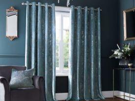 laura-ashley-josette metallic pale seaspray ready made curtains 1